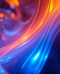 Explore a mesmerizing blend of warm autumn colors and futuristic 3D fluid shapes. Witness the beauty of extreme macro close-u
