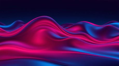 Explore stunning digital art showcasing neon gradient textures flowing across a liquid surface, rendered in rich burgundy and