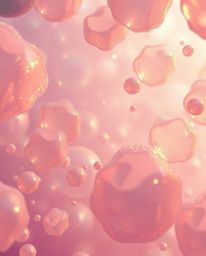 Immerse yourself in a mystic and enchanting world with this digital painting featuring floating 3D blobs of fluid jelly. Vibr