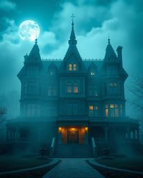 A captivating high-resolution stock photo presents an epic and amazing modern future grand scene. The image features a fog-co