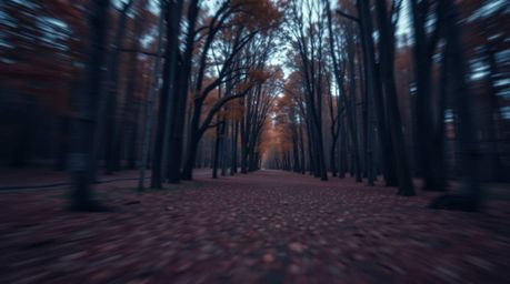 A captivating chase scene unfolds against a looping forest backdrop, sharply focused with a blurred bokeh effect. The sophist