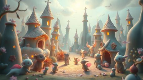 Immerse yourself in a gentle and soothing fantasy kingdom, populated by quirky magical creatures and bathed in soft pastel co
