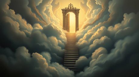 A captivating fantasy realism painting rendered in soft pastel colors and dark tones, evokes an eerie yet soothing atmosphere