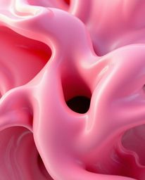 Explore the mesmerizing world of extreme macro 3D art with this captivating illustration. Witness fluid shapes seamlessly mor