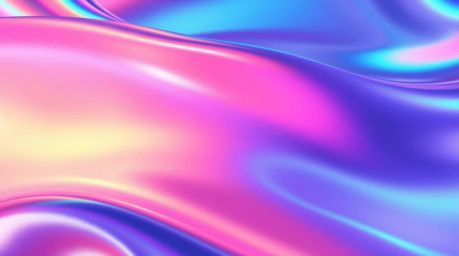 An elegant and graceful image showcasing an iridescent gradient metallic surface. The vibrant color shifts create a captivat
