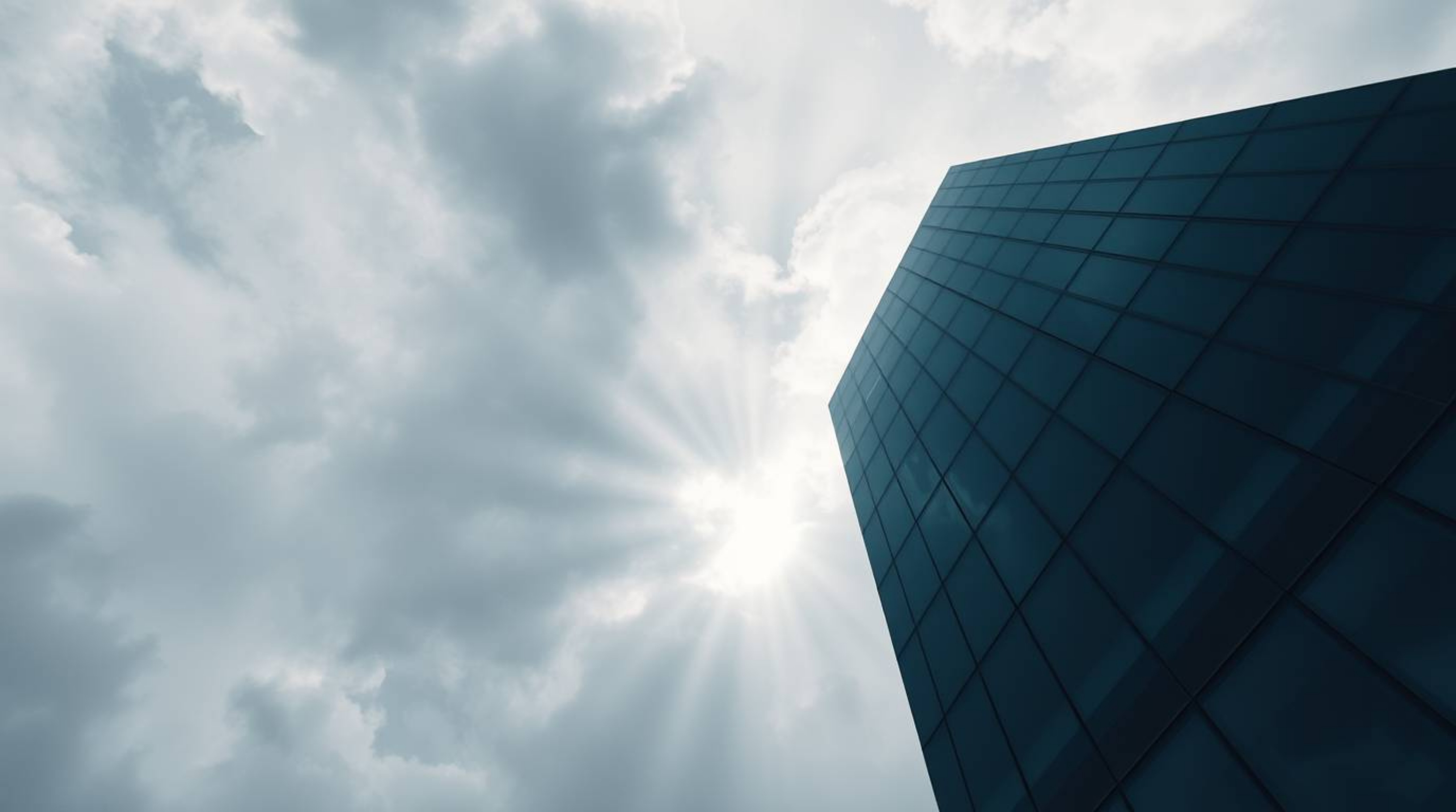 Explore the captivating concept of ambition and infinity with this series of images featuring a modern glass building dissolv
