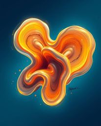 Experience a mesmerizing digital landscape filled with futuristic 3D fluid shapes outlined by glowing edges against a deep bl