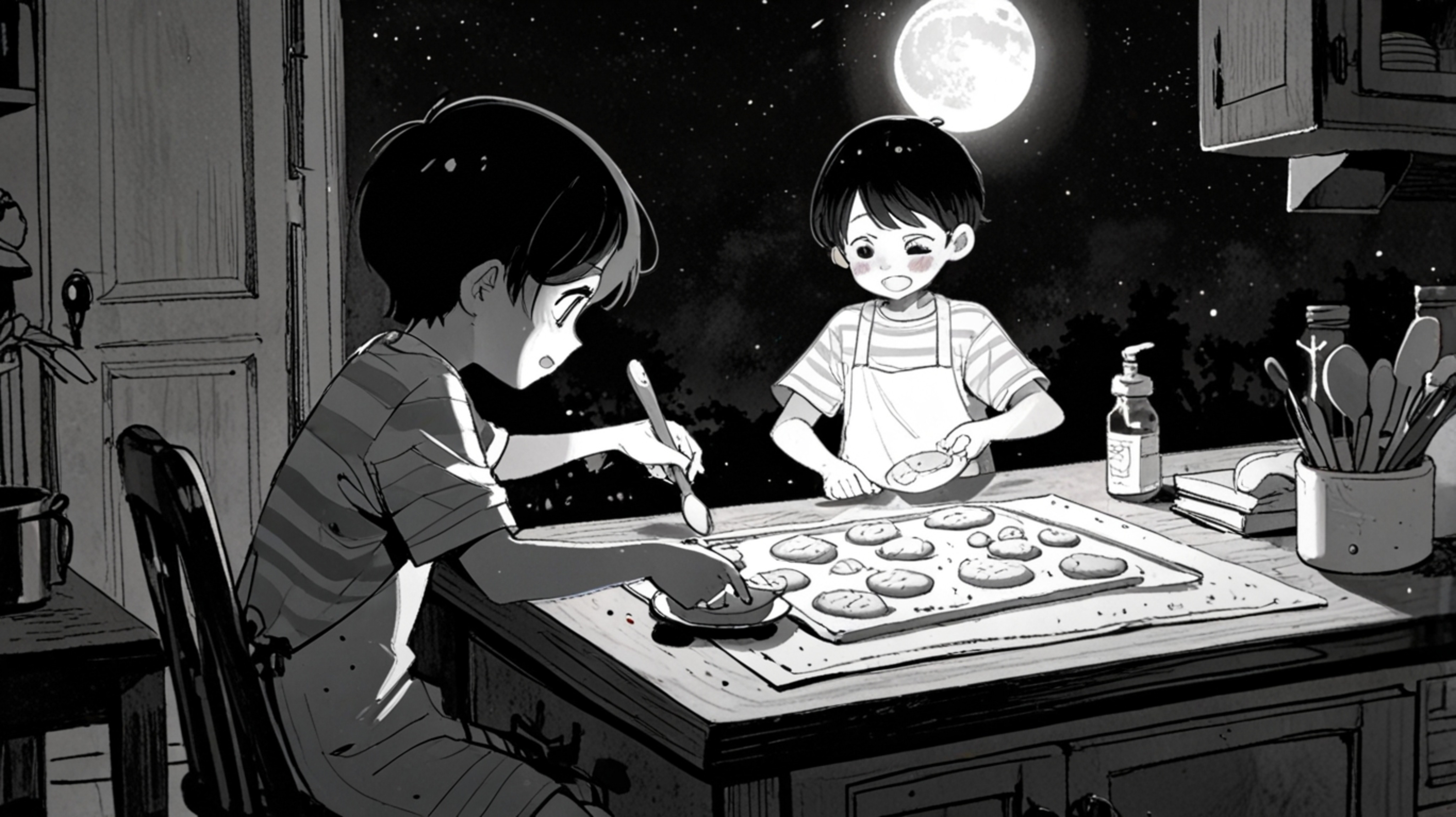 Step into a magical kitchen with this stunning, Pixar-style anime that tells the heartwarming story of a kid's unique friends