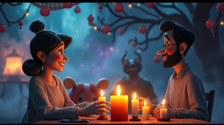 Experience a dreamlike and surreal reunion between family members rendered in a heartwarming Pixar style. Bathed in the warm 