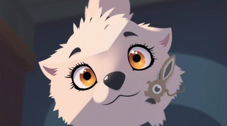 A whimsical illustration featuring a sarcastic animal sidekick with expressive eyes, rendered in soft pastel colors.  The hig