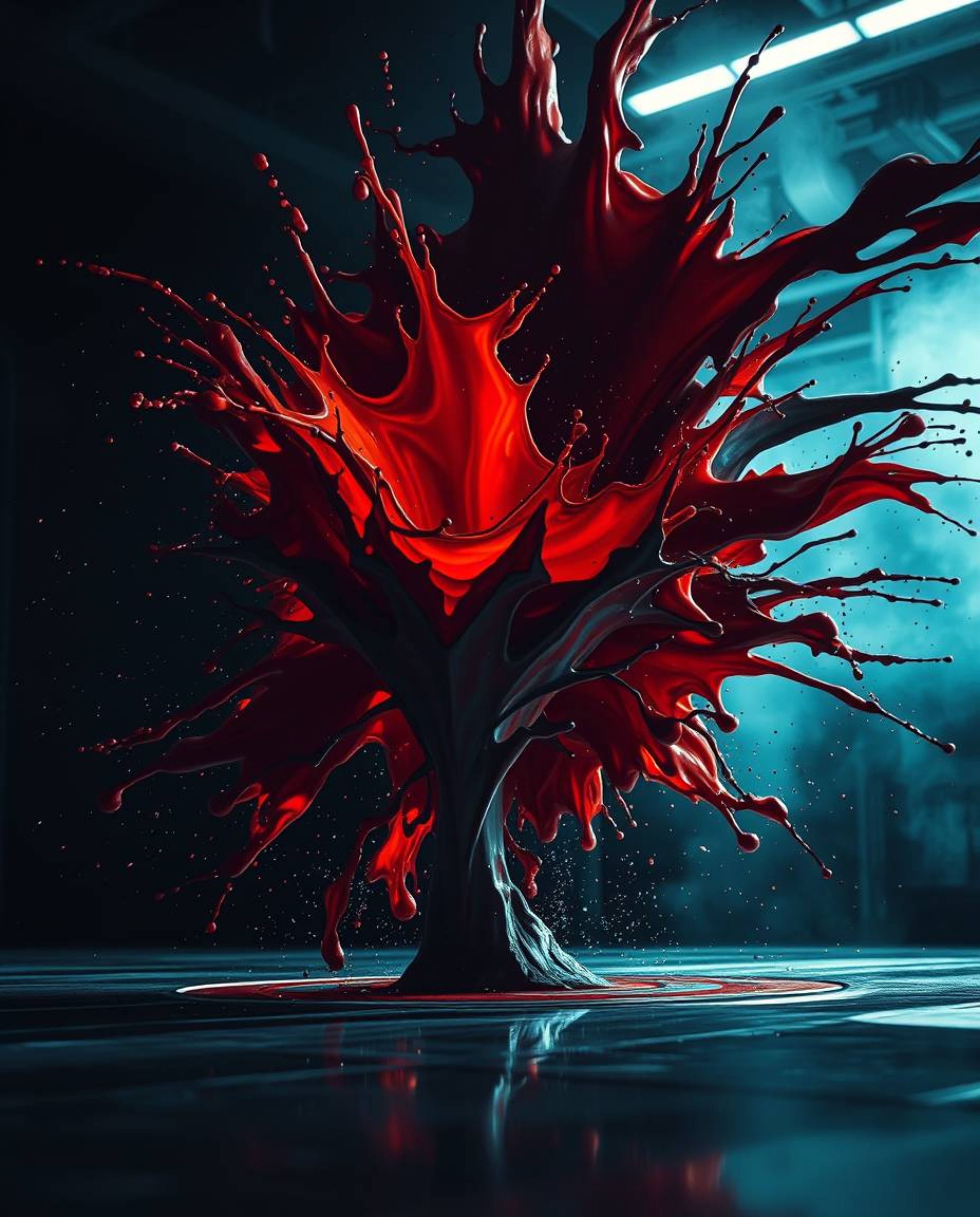 Explore the captivating world of high-speed photography with these stunning paint splash images. Featuring epic chiaroscuro s