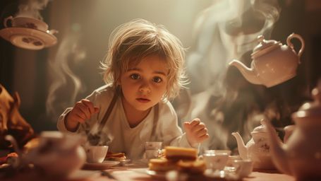 Step into a world of pure imagination with this warmly lit, cinematic photograph, reminiscent of Pixar's fantastical storytel