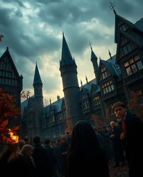 Immerse yourself in a world of warm autumnal colors and dramatic cinematic style within a magical school brimming with young 