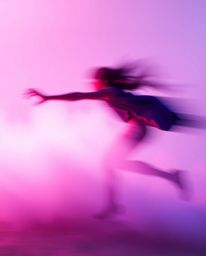 Experience the captivating allure of a dynamic motion scene featuring volumetric lighting and blurred lines, set against a mi
