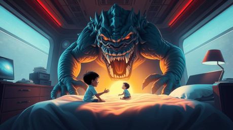 A heartwarming animated short film depicting an unlikely friendship between a child and a monster living under their bed. Set