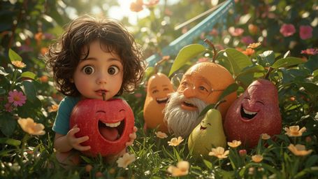 This vibrant, high-resolution stock photo, depicted in a whimsical style reminiscent of Pixar, features a brilliant, homescho