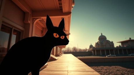 Explore stunning architectural color photography featuring a silhouetted animal sidekick brimming with sarcasm and expressive