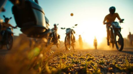 Explore the intense world of macro photography with an extreme close-up of a chase scene, showcasing exaggerated squash and s