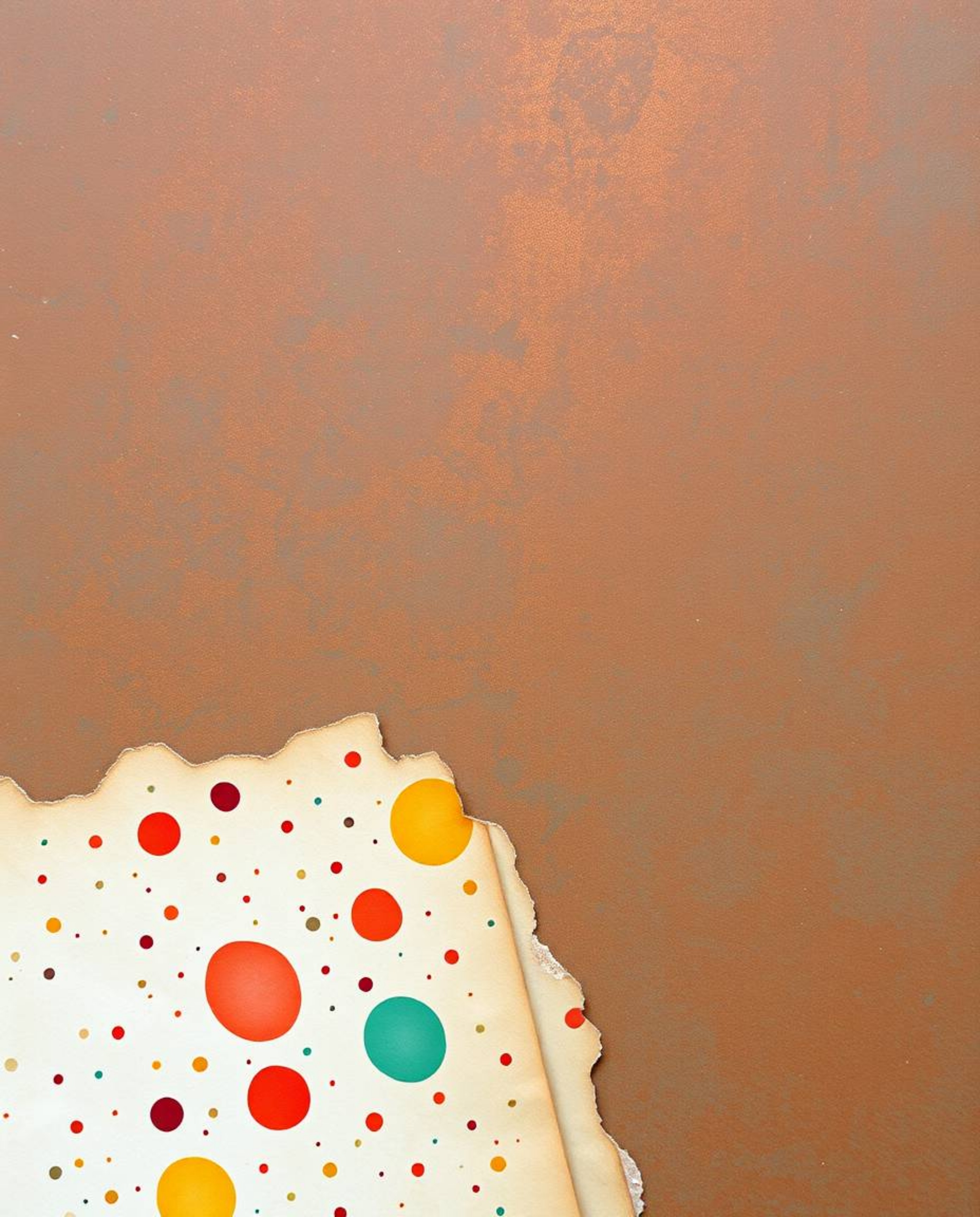 A captivating image featuring a cast bronze surface adorned with warm autumn colors and vibrant watercolor splashes on paper.