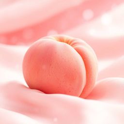 Immerse yourself in the soothing aesthetic of a hand-drawn sketch featuring a blushing pink peach resting on silky pastel pin