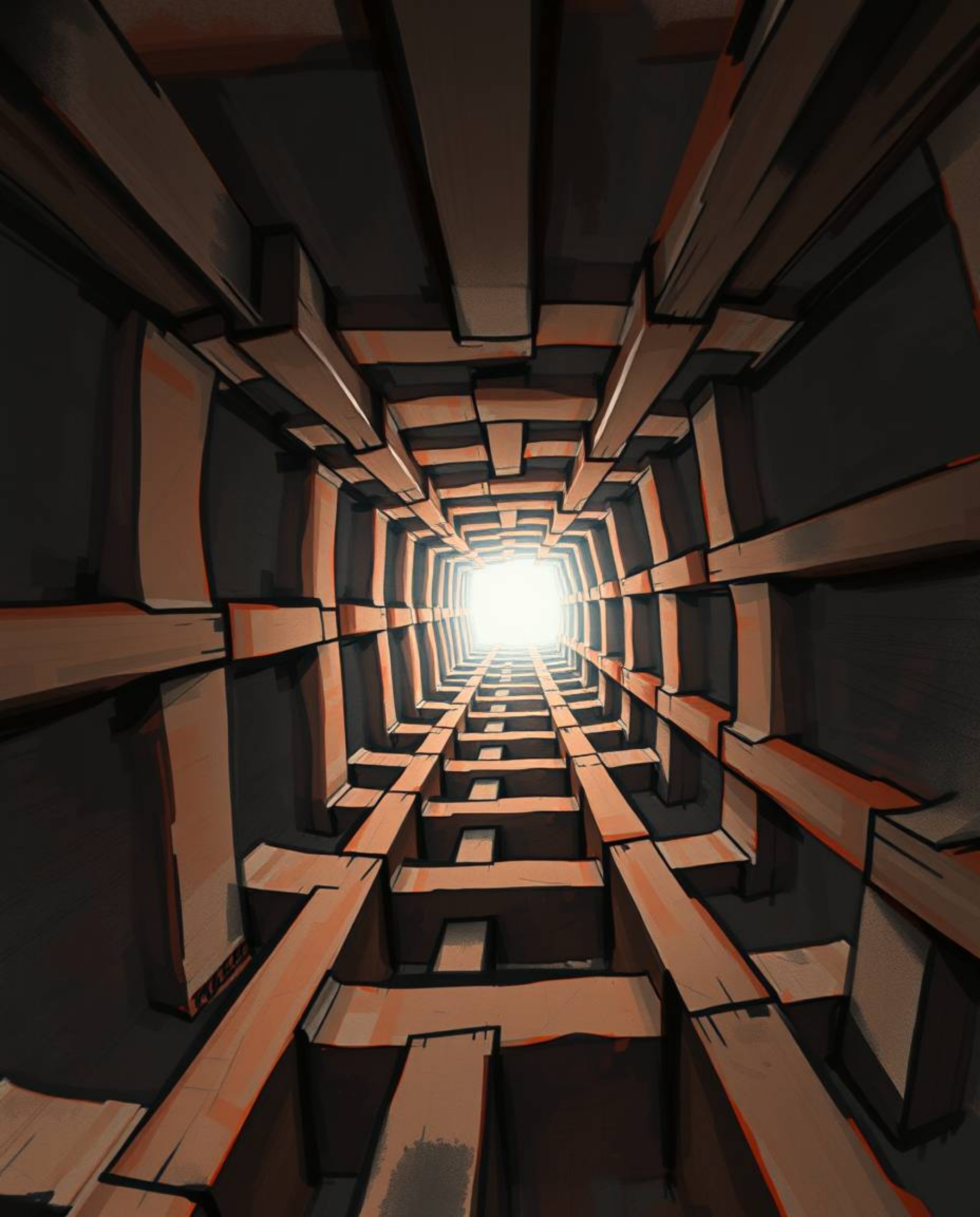 Explore the mesmerizing world of extreme macro photography combined with Escher-style impossible geometry in this digital ske