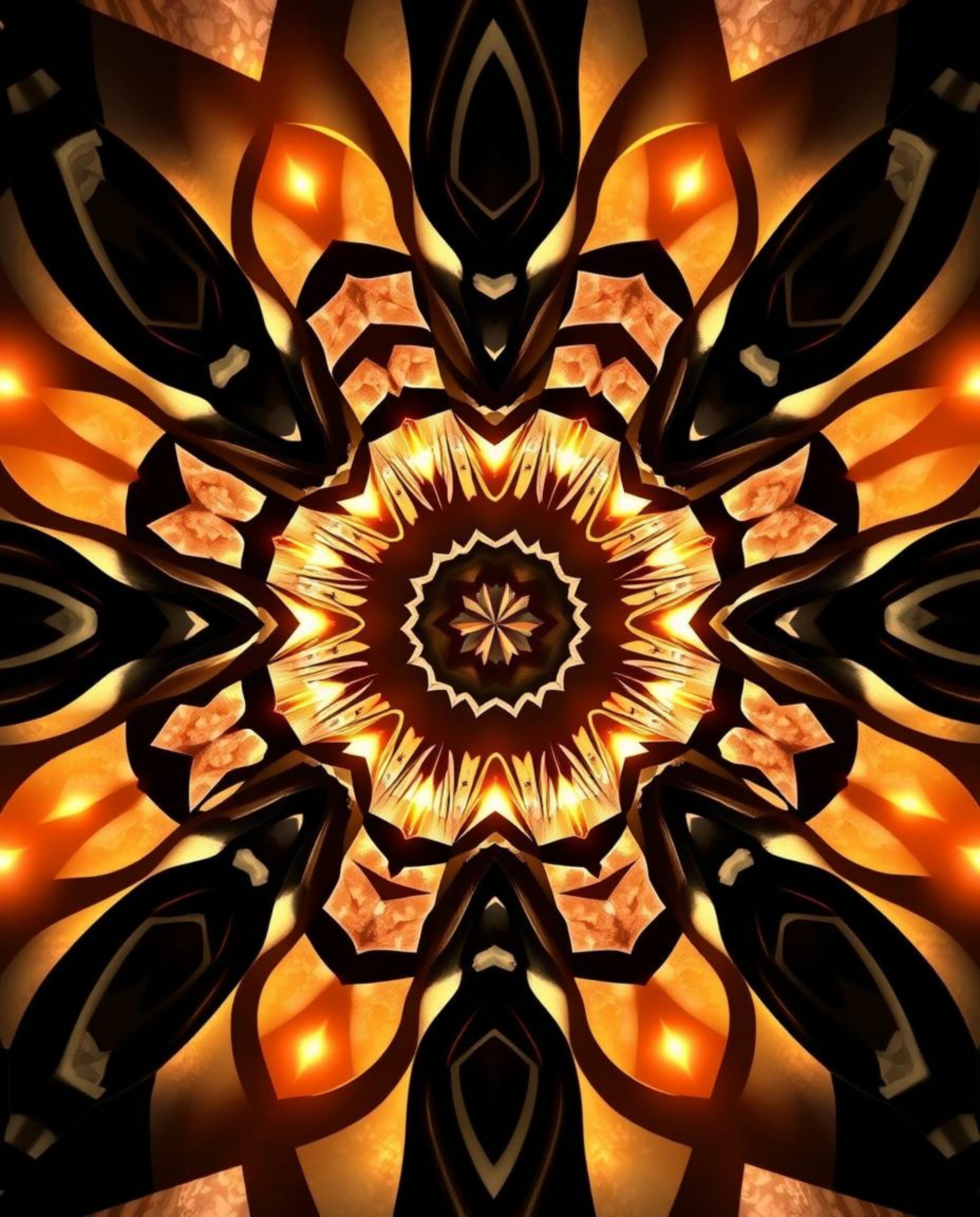 This striking black and white image features a captivating geometric optical illusion pattern with a retro aesthetic.  Warm g