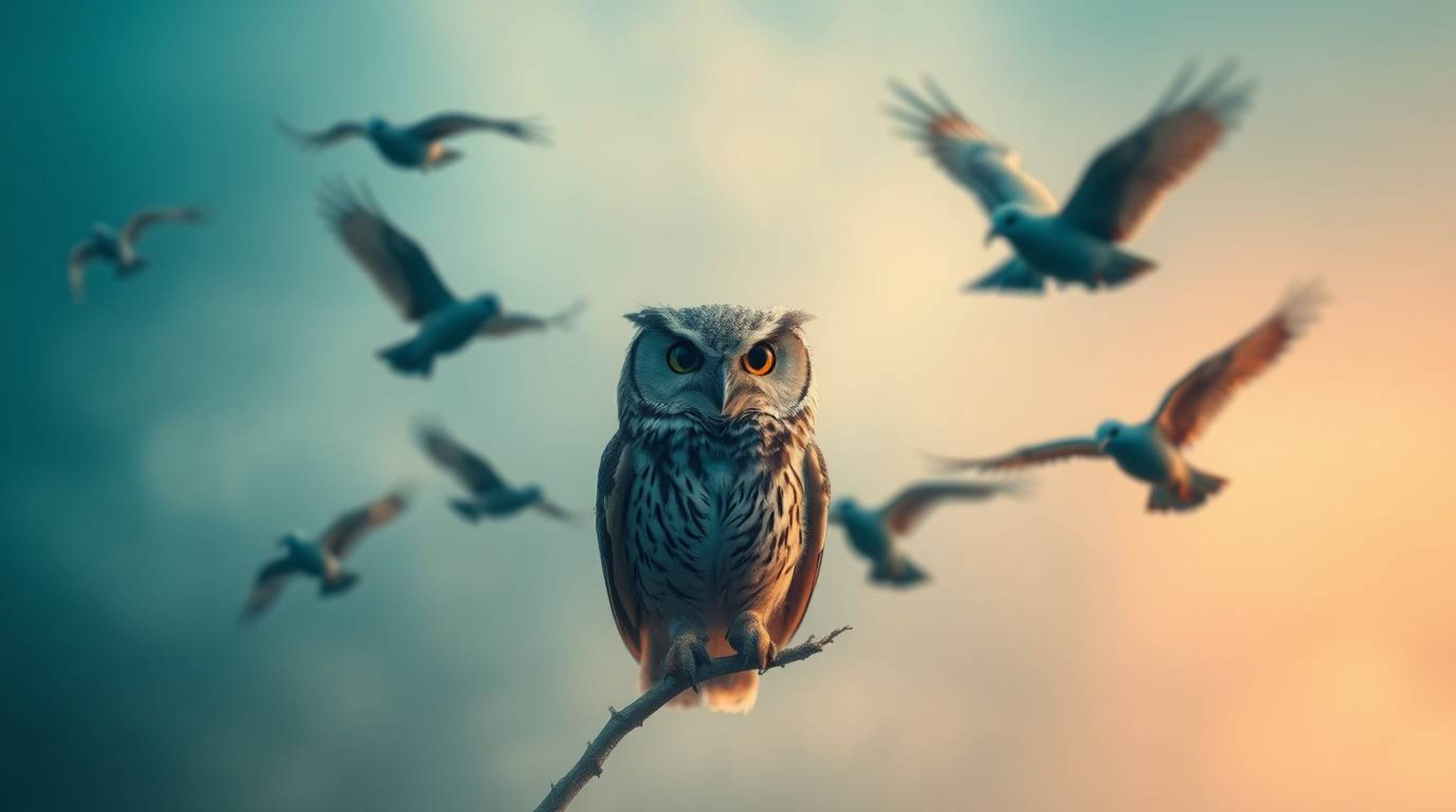 This piece of long exposure photography, created in a soft, cinematic style, captures a mystical, ethereal atmosphere. A wise