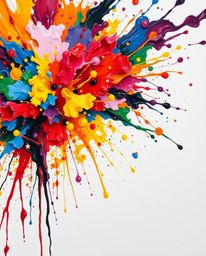 Experience a vibrant explosion of color with this bold acrylic painting. High detail and abstract art techniques blend seamle
