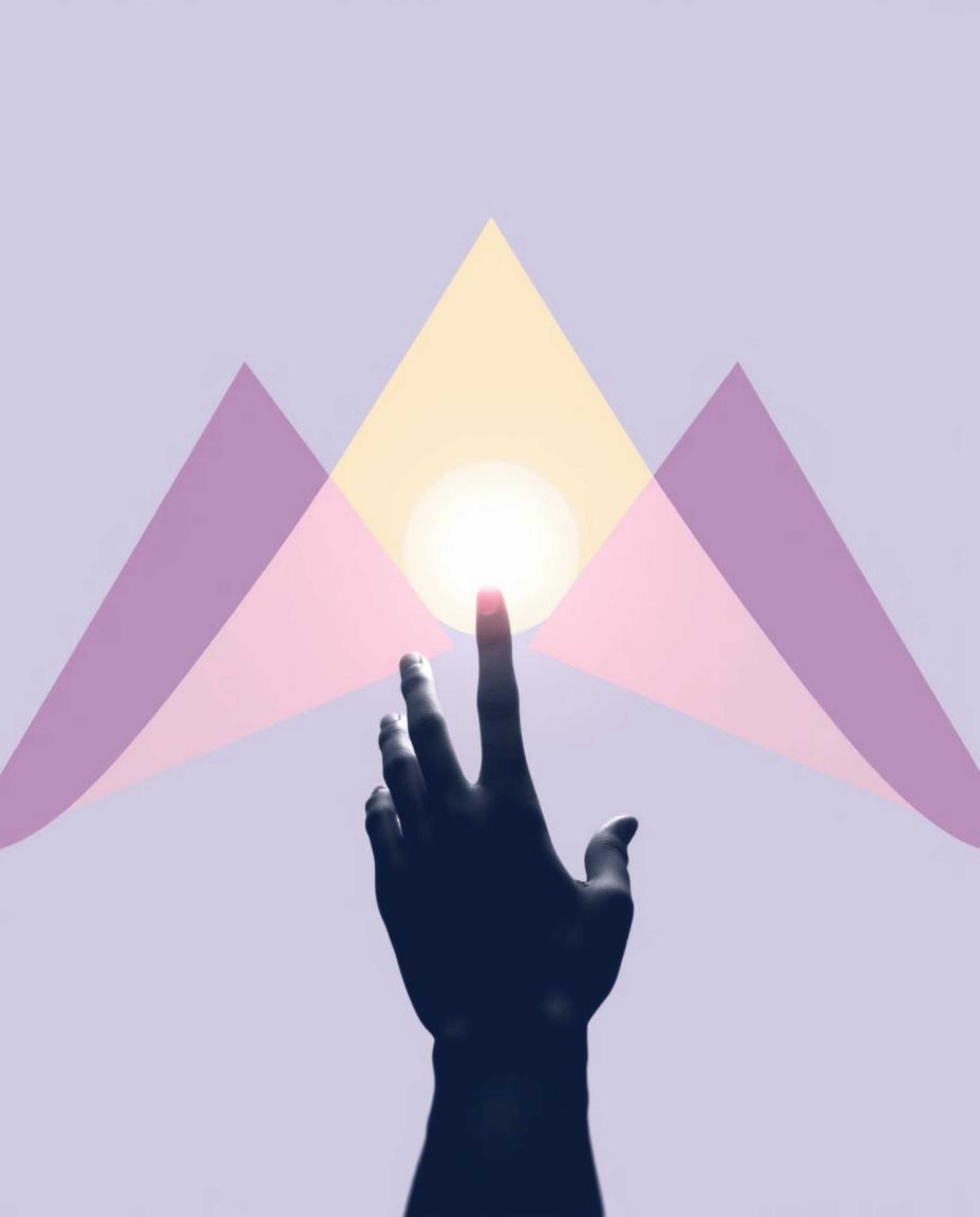 A captivating image depicts a hand gently reaching towards a light source emerging from darkness.  The scene is rendered in s