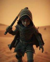 Embark on a thrilling desert adventure with a brave hero, Disney style!  Experience an eerie, creepy atmosphere enhanced by s