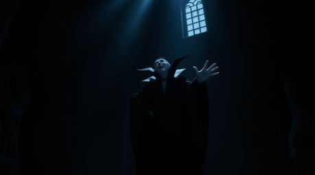 A captivating image depicting a classic Disney villain casting a spell within the eerie confines of an ancient castle. Deep s