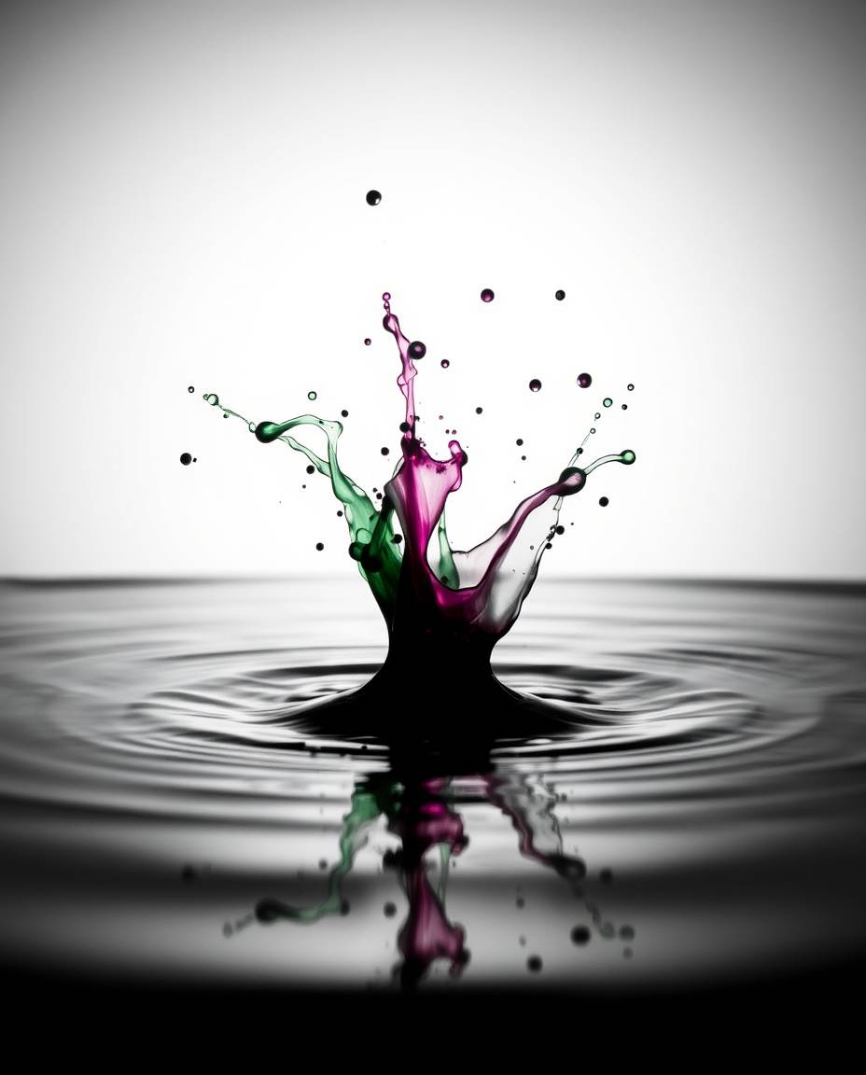 Explore the timeless elegance of classic black and white macro photography featuring ink in water. Vivid backgrounds highligh