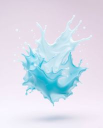 Capturing the ephemeral beauty of paint in motion, this artwork showcases an ethereal paint splash frozen mid-air using high-