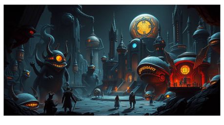 Explore a fantastical realm where magic meets technology in a futuristic sci-fi kingdom.  This unique world is inhabited by q