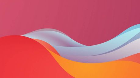 This geometric logo design draws inspiration from a fluid abstract wave, featuring a gradient texture in a delightful pastel 
