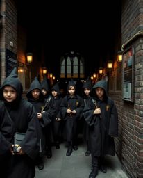 Explore the compelling intersection of candid street photography and the enchanting world of a magical school. This series ca