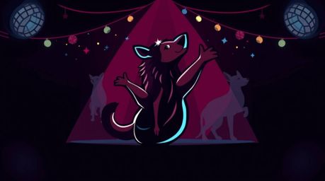 Experience a sophisticated and elegant animal dance party.  The event features dazzling disco lights, a logo designed with ba