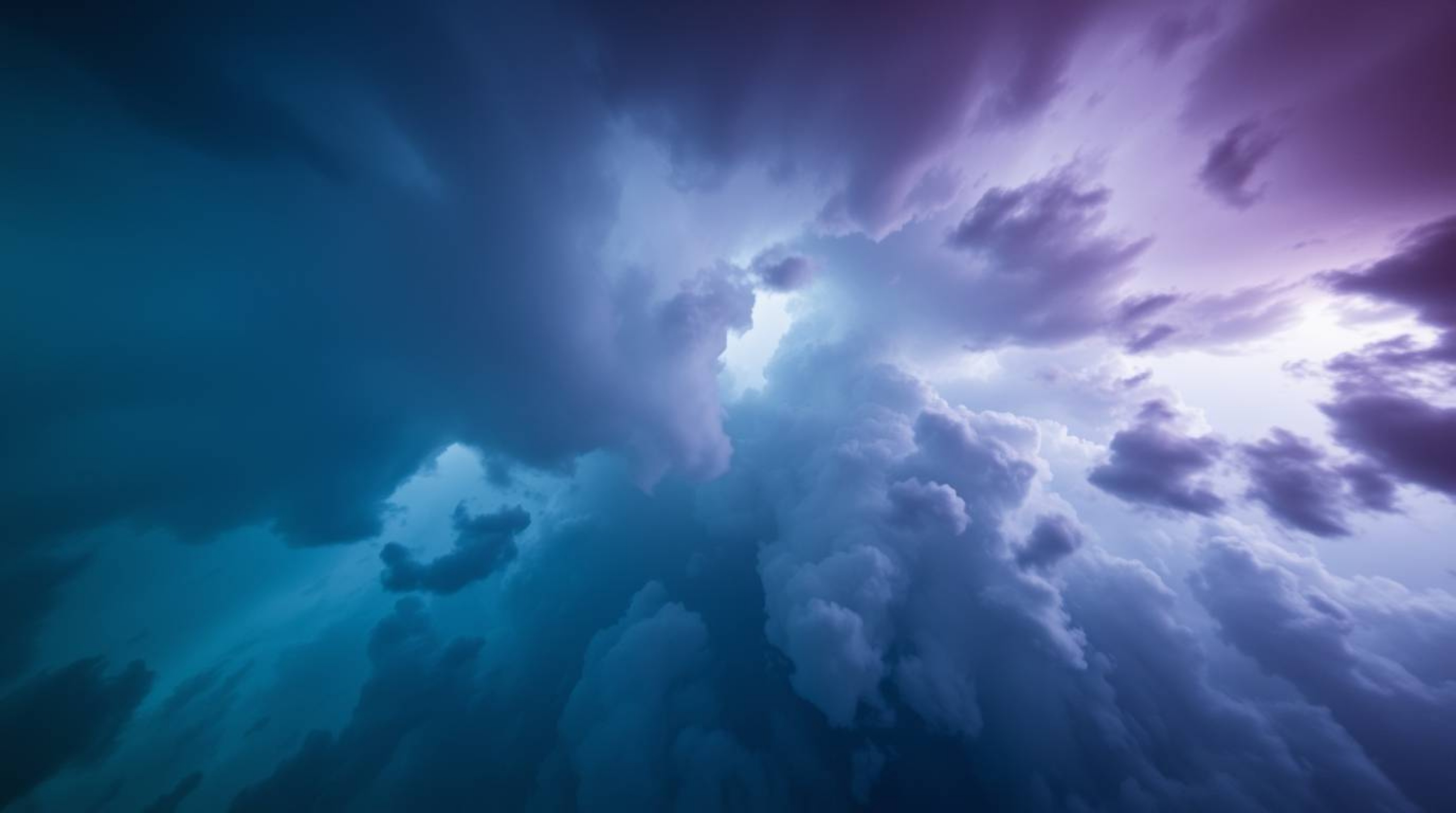 A high-angle perspective showcases intense and dramatic weather, utilizing a gradient texture inspired by the aurora borealis