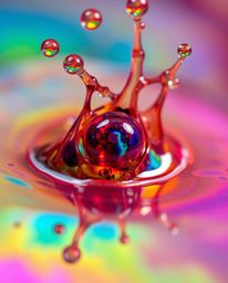Explore the mesmerizing world of extreme macro photography with iridescent ink swirling in water. This collection showcases v