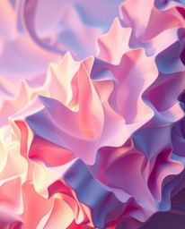 Experience the beauty of dramatic, cinematic-style imagery featuring intricate origami-style abstract 3D liquid forms.  Delic
