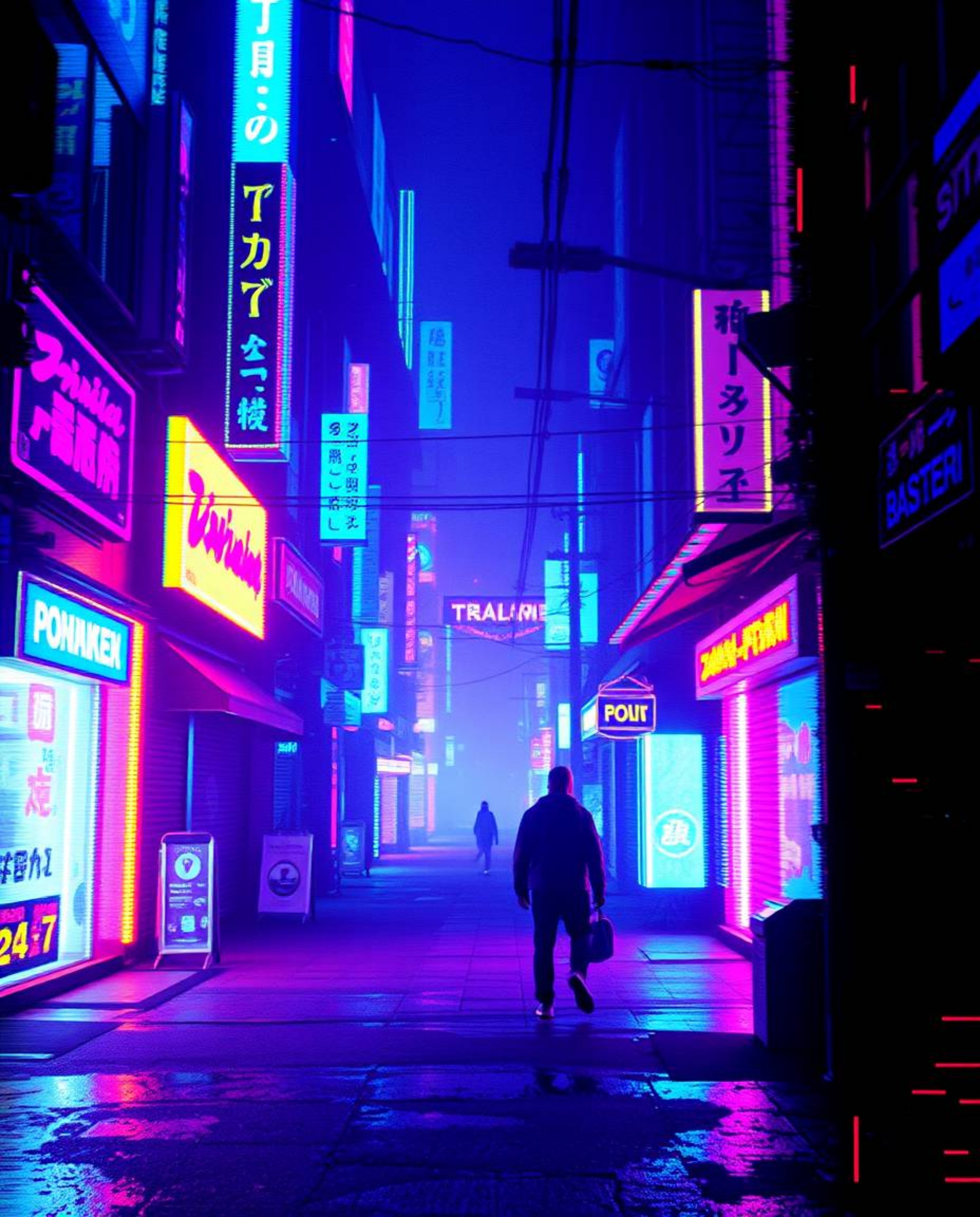 Explore a vibrant fusion of digital decay and futuristic cityscapes with pixelated glitch art. Immerse yourself in a cyberpun