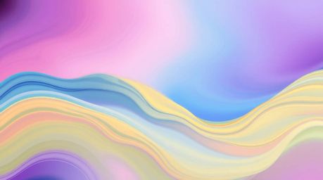 Experience a mesmerizing visual journey with this vibrant abstract wave.  Featuring a fluid pastel gradient texture and balan