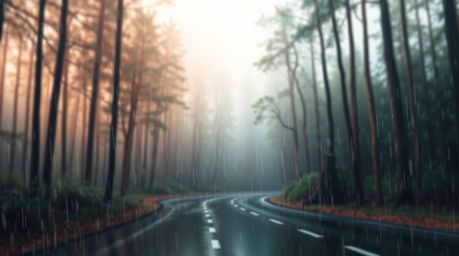 Immerse yourself in a captivating scene featuring a smooth gradient painting depicting a chase through a looping forest.  Exp
