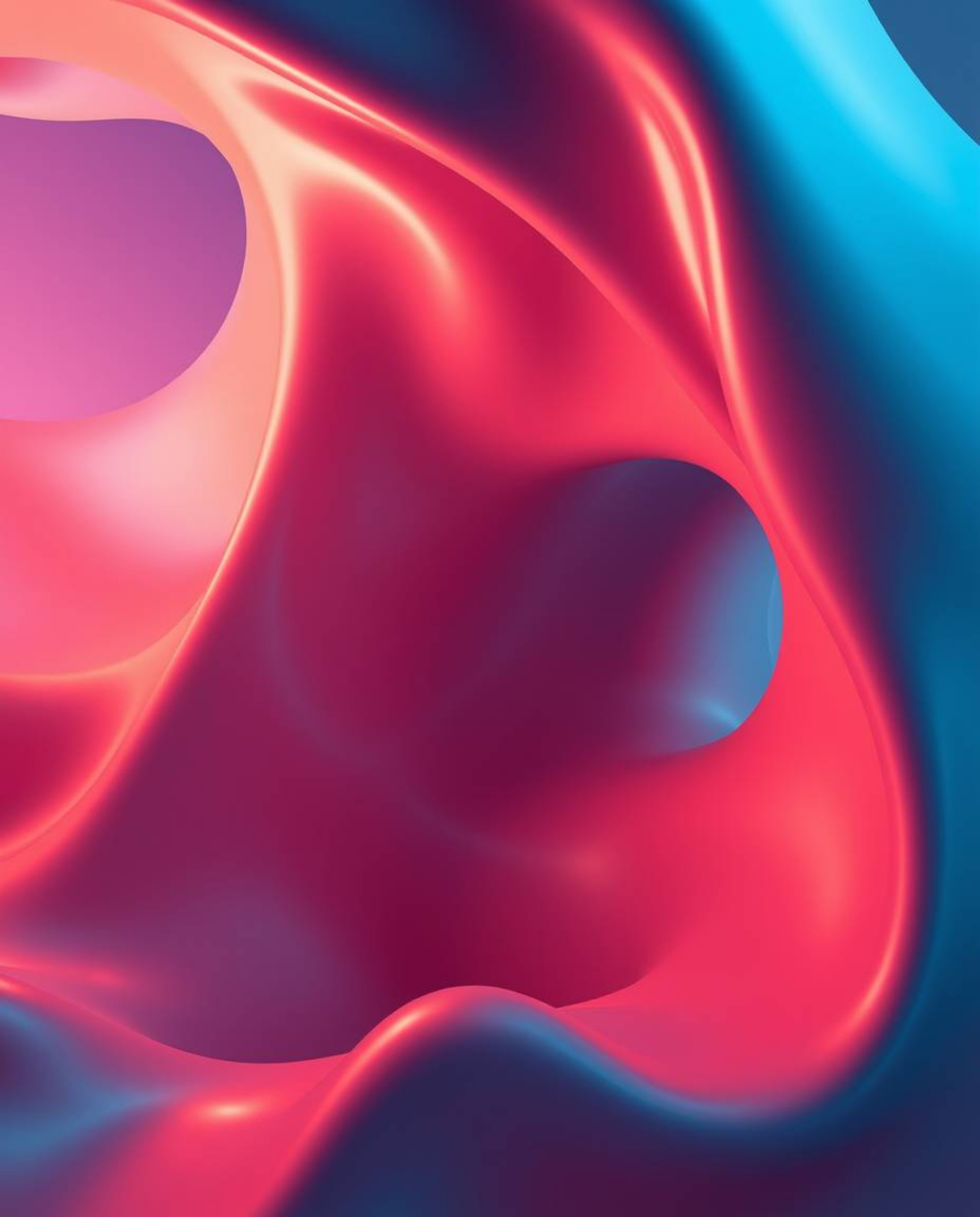 Experience an epic and mesmerizing scene of 3D fluid shapes seamlessly morphing in an endless loop. This 3D illustration show