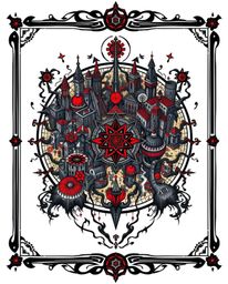 Explore a collection of symbolic traditional tattoo art prints featuring eerie and creepy atmospheres. These designs showcase