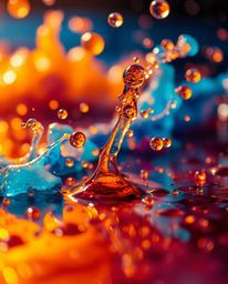 Explore the mesmerizing beauty of ink in water through macro photography, capturing the radiant and luxurious colors as they 