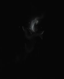 Explore a collection of ethereal, spiritual abstract art featuring intense jet black backgrounds, abstract shapes with glitch