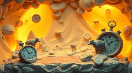 Discover a captivating collection of sculptural clay art depicting surreal dreamscapes.  Each piece features iconic imagery l