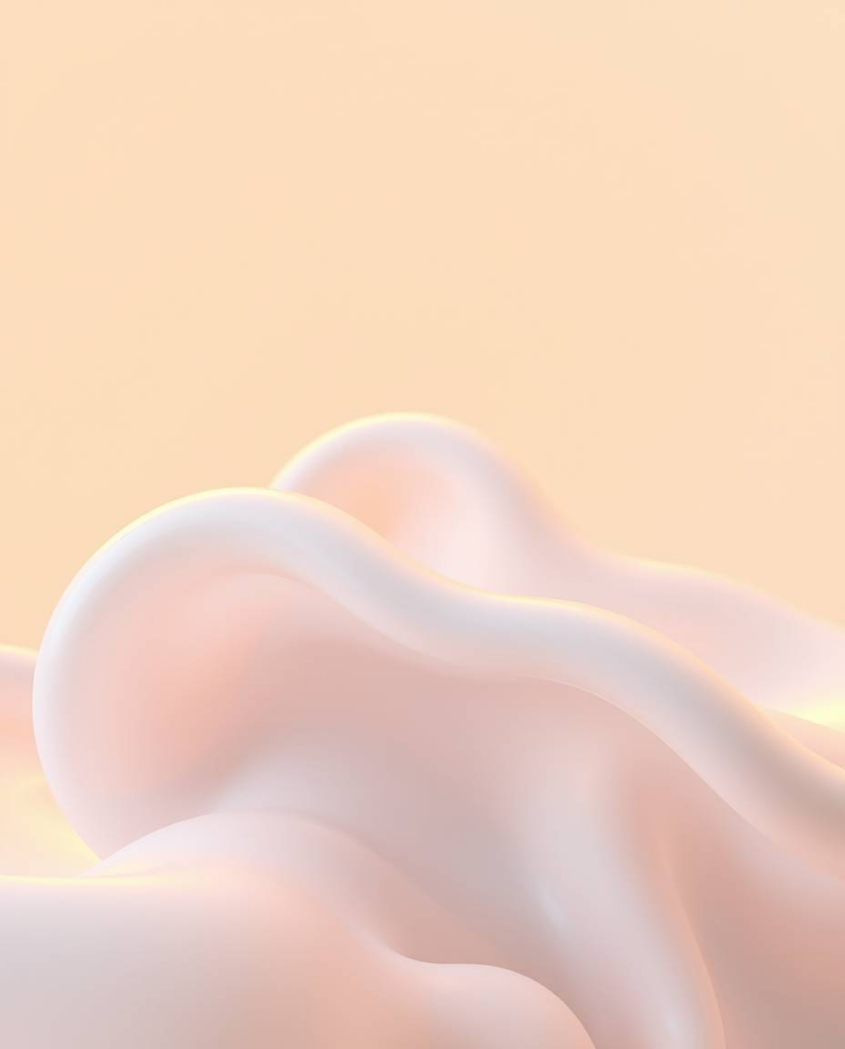Explore a collection of abstract 3D liquid forms rendered in soothing pastel colors. These visuals feature soft lighting and 