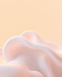 Explore a collection of abstract 3D liquid forms rendered in soothing pastel colors. These visuals feature soft lighting and 
